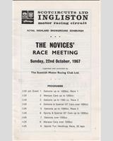 Schedule of Events - SMRC Ingliston [S/Special GT1.2] 1967