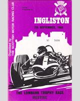 Programme Cover - SMRC Ingliston [Production] 1969