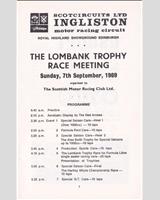 Schedule of Events - SMRC Ingliston [Production] 1969