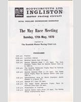 Schedule of Events - SMRC Ingliston [Special GT] 1970