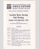 Schedule of Events - SMRC Ingliston [Special GT] 1970