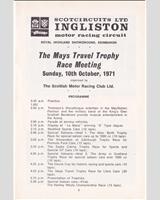 Schedule of Events - SMRC Ingliston [Special GT] 1971