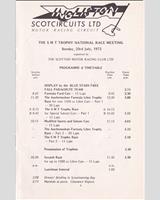 Schedule of Events - SMRC Ingliston [Formula Libre] 1972