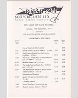 Schedule of Events - SMRC Ingliston [Special GT] 1972