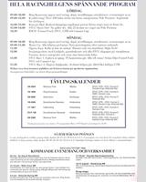 Schedule of Events - Swedish GTR Championship Knutstorp 1999