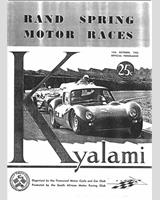 Programme Cover - Kyalami Rand Spring - Sports 1963