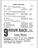 Entry List - Kyalami Rand Spring - Sports 1963