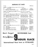 Entry List - Kyalami Rand Spring - Grand Touring 1963
