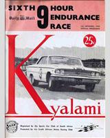Programme Cover - Kyalami 9 Hours 1963
