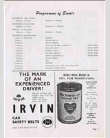 Schedule of Events - Kyalami 9 Hours 1963