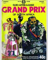 Programme Cover - GP South Africa 1971