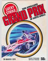 Programme Cover - GP South Africa 1974