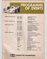 Schedule of Events - GP South Africa 1975