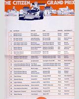 Entry List - GP South Africa 1976
