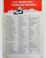 Entry List - GP South Africa 1978