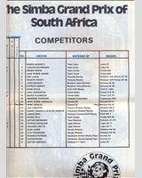Entry List - GP South Africa 1979