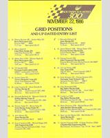 Entry List - Kyalami 500 Kilometres 1986