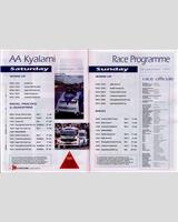Schedule of Events - 2 h 30 min Kyalami 1999