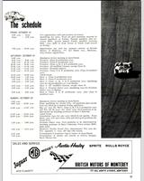 Schedule of Events - SCCA Regional Laguna Seca [GT] 1963