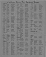 Entry List - SCCA Laguna Seca - A, B, C Production, A Sedan and Sports Racing 1967