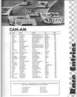 Entry List - Can-Am Laguna Seca 1971