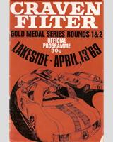 Programme Cover - Lakeside - Division I Racing Cars & Division 1 Sports Car 1969