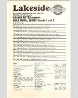 Schedule of Events - Lakeside - Division I Racing Cars & Division 1 Sports Car 1969