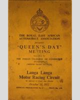 Programme Cover - 100 mile Langa Langa 1952