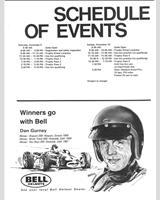 Schedule of Events - Can-Am Las Vegas 1968