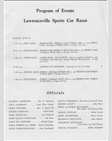 Schedule of Events - Preliminary Lawrenceville [Ladies] 1956