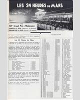 Entry List - Le Mans 24 Hours 1936