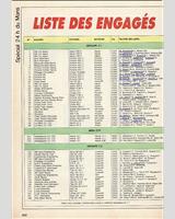 Entry List - Le Mans 24 Hours 1988