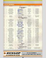 Entry List - Le Mans 24 Hours 1994