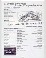Schedule of Events - FFSA French GT Championship Le Mans 1998