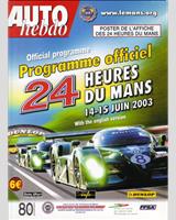Programme Cover - Le Mans 24 Hours 2003
