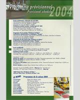Schedule of Events - Le Mans 24 Hours 2004