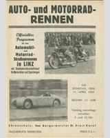 Programme Cover - Linz - Sports & Series Sports 1954
