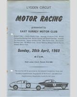 Programme Cover - ESMC Lydden [SR] 1969