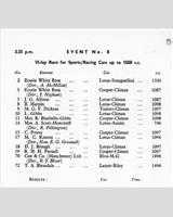 Entry List - NSCC Mallory Park [SR1.5 A] 1957