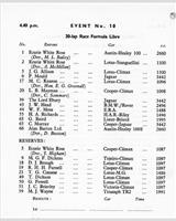 Entry List - NSCC Mallory Park [Formula Libre] 1957