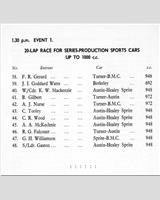 Entry List - NSCC Mallory Park [PS1.0] 1959