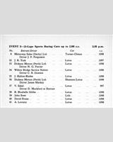 Entry List - National Open Mallory Park [SR1.1] 1961