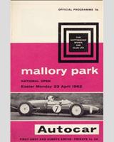 Programme Cover - National Open Mallory Park [GT] 1962