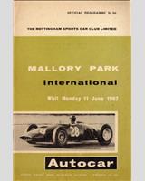 Programme Cover - Mallory Park International 1962
