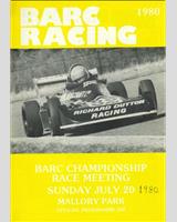 Programme Cover - BARC Mallory Park 1980