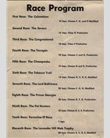 Schedule of Events - SCCA National Marlboro [FM+GM+HM] 1957