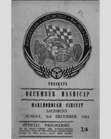 Programme Cover - Marlborough Handicap 1961