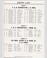 Entry List - MWCSCC Meadowdale [CP+DP+EP+FP] 1962