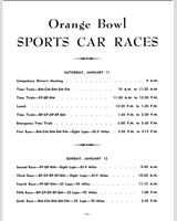 Schedule of Events - SCCA National Miami [BM+CM+DM+EM+FM+BP] 1958