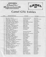 Entry List - Miami IMSA GTU 1985